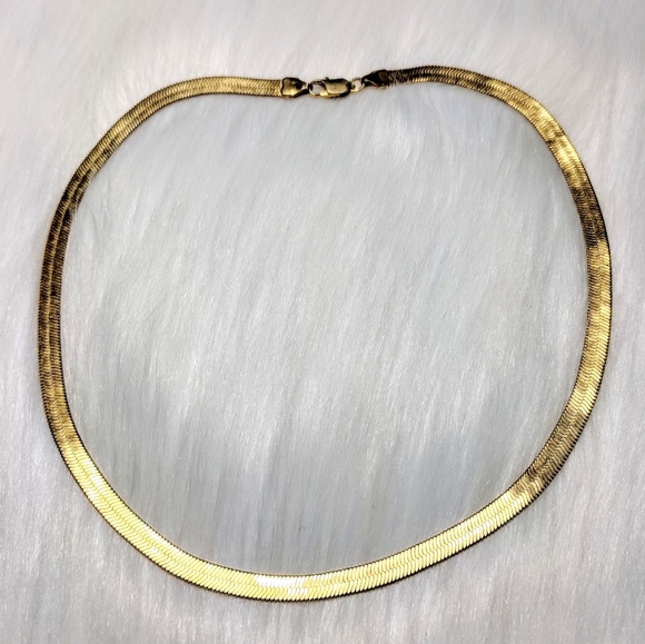 Gold Flat Wide Snake Chain | Poshmark